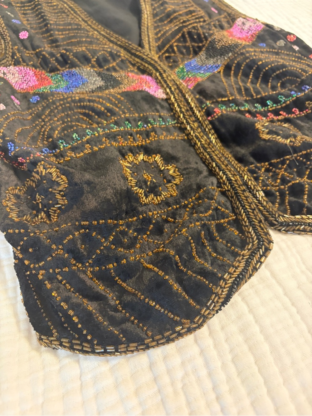 Vintage Embroidered Beaded Vest by Jonathan Martin - Picture 4 of 6